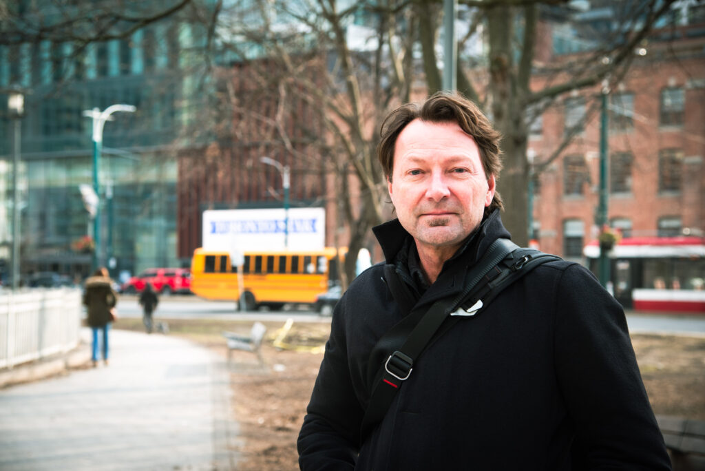 Toronto Star Unifor chair Jim Rankin stands across from the newspaper's offices.