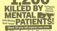 Collage of headlines: "1200 killed by mental patients!"