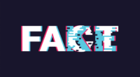 the word "fake" glitching over the word "face".